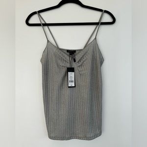 BNWT: Dynamite Camisole Metallic Rob Cami SILVER Size S